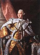 Allan Ramsay Portrait of George III, circa 1762. oil painting